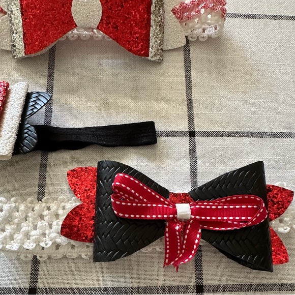 University of Georgia Black, white & red toddler hair bows/ headbands - Picture 2 of 8